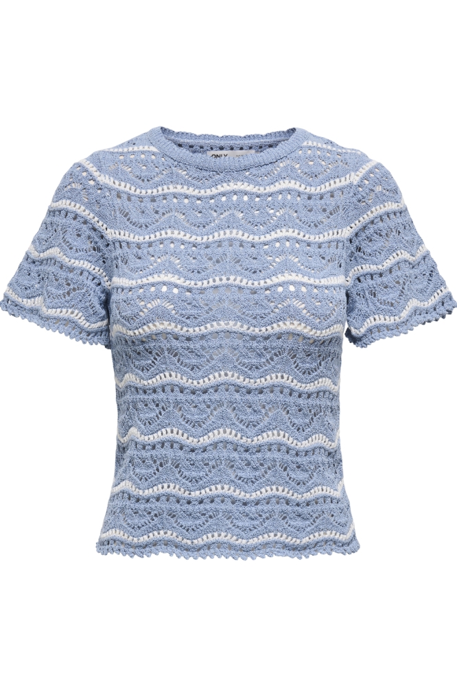ONLANNASOFIA LIFE SS STRIPE O-NECK 15318123 FOREVER BLUE/CLOUD DANCER